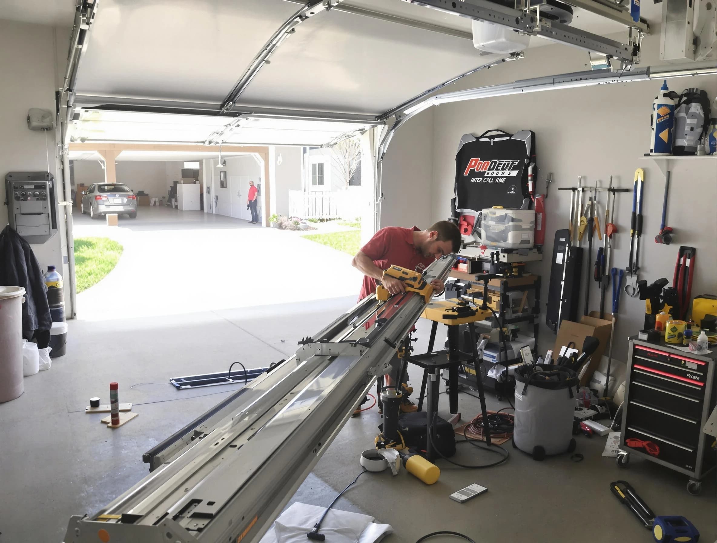 Butler Garage Door Repair expert performing track repair in Butler