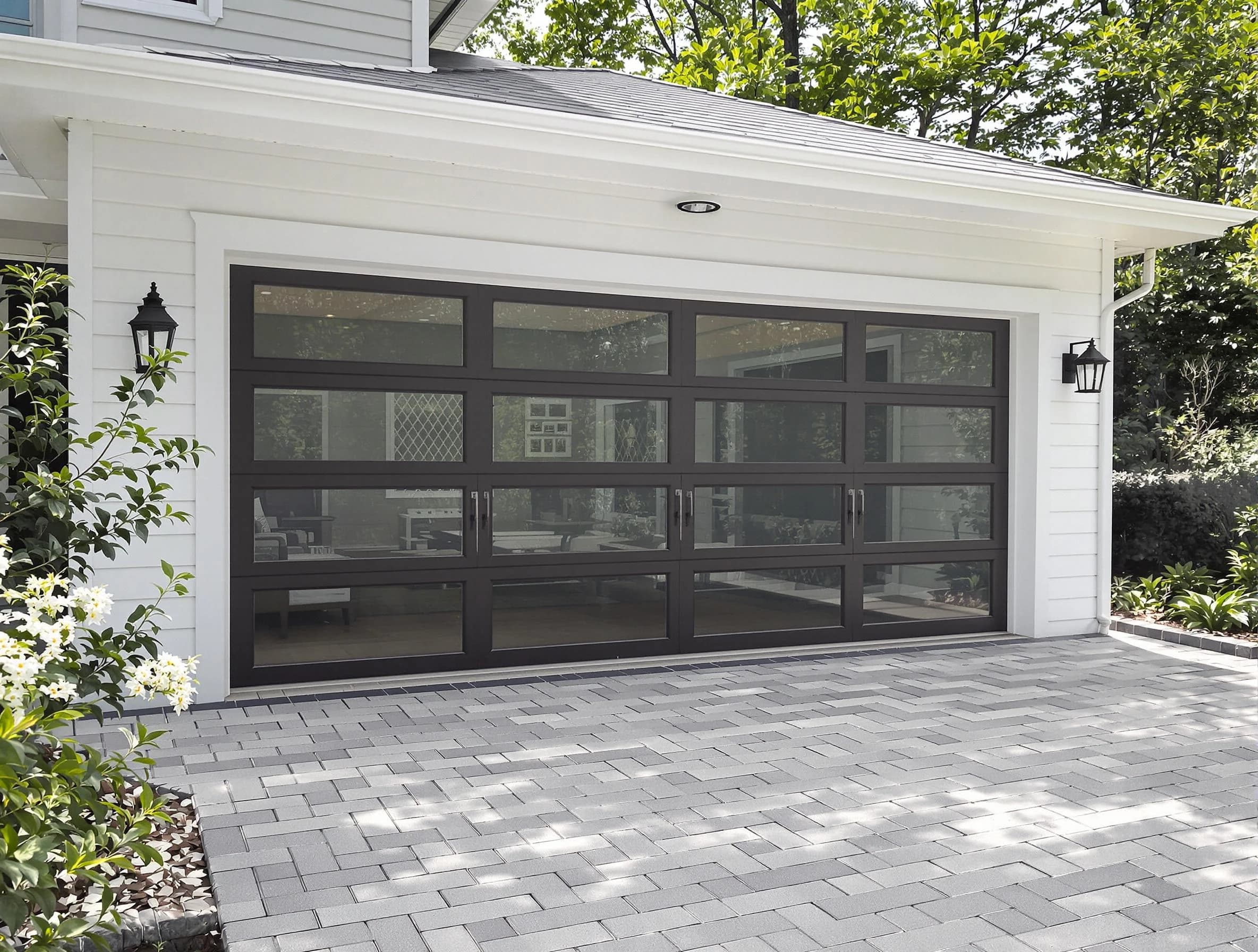 Butler Garage Door Repair design specialist presenting custom garage door options to Butler homeowner