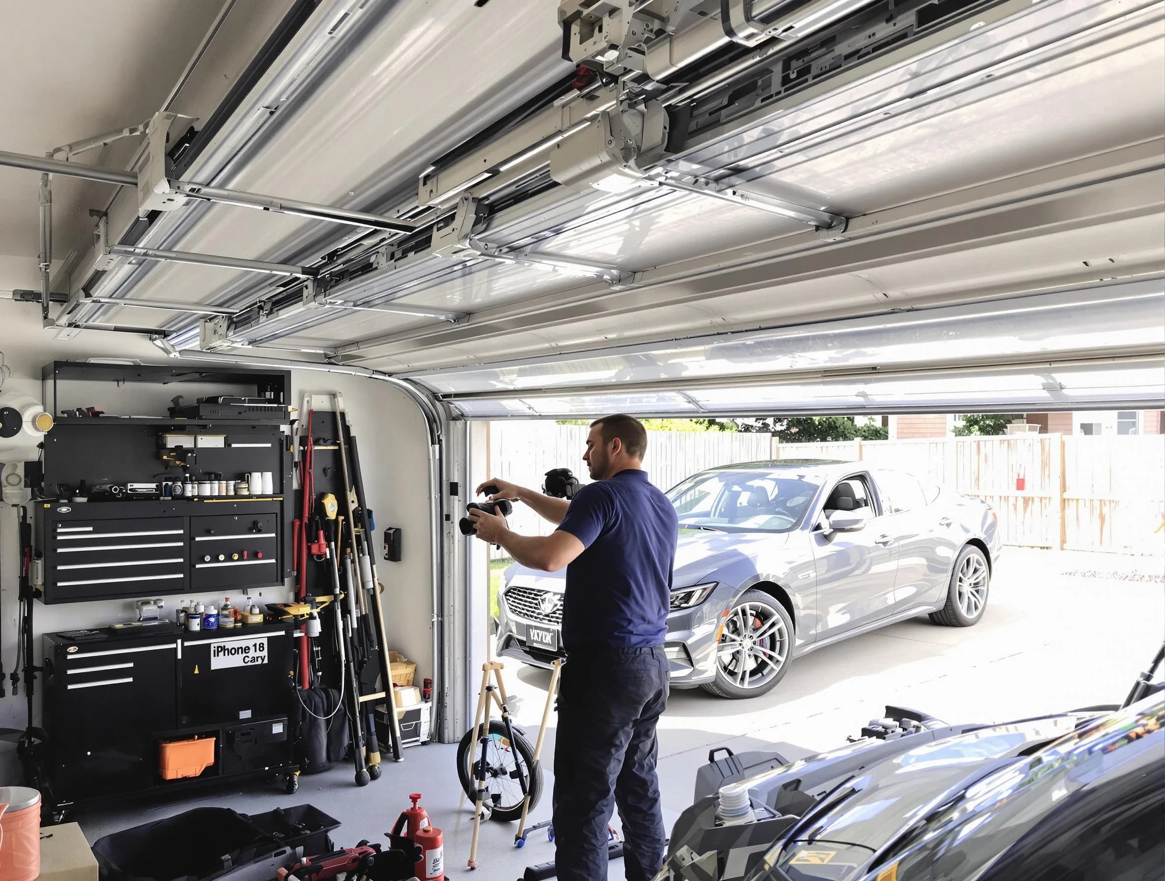 Butler Garage Door Repair technician fixing noisy garage door in Butler