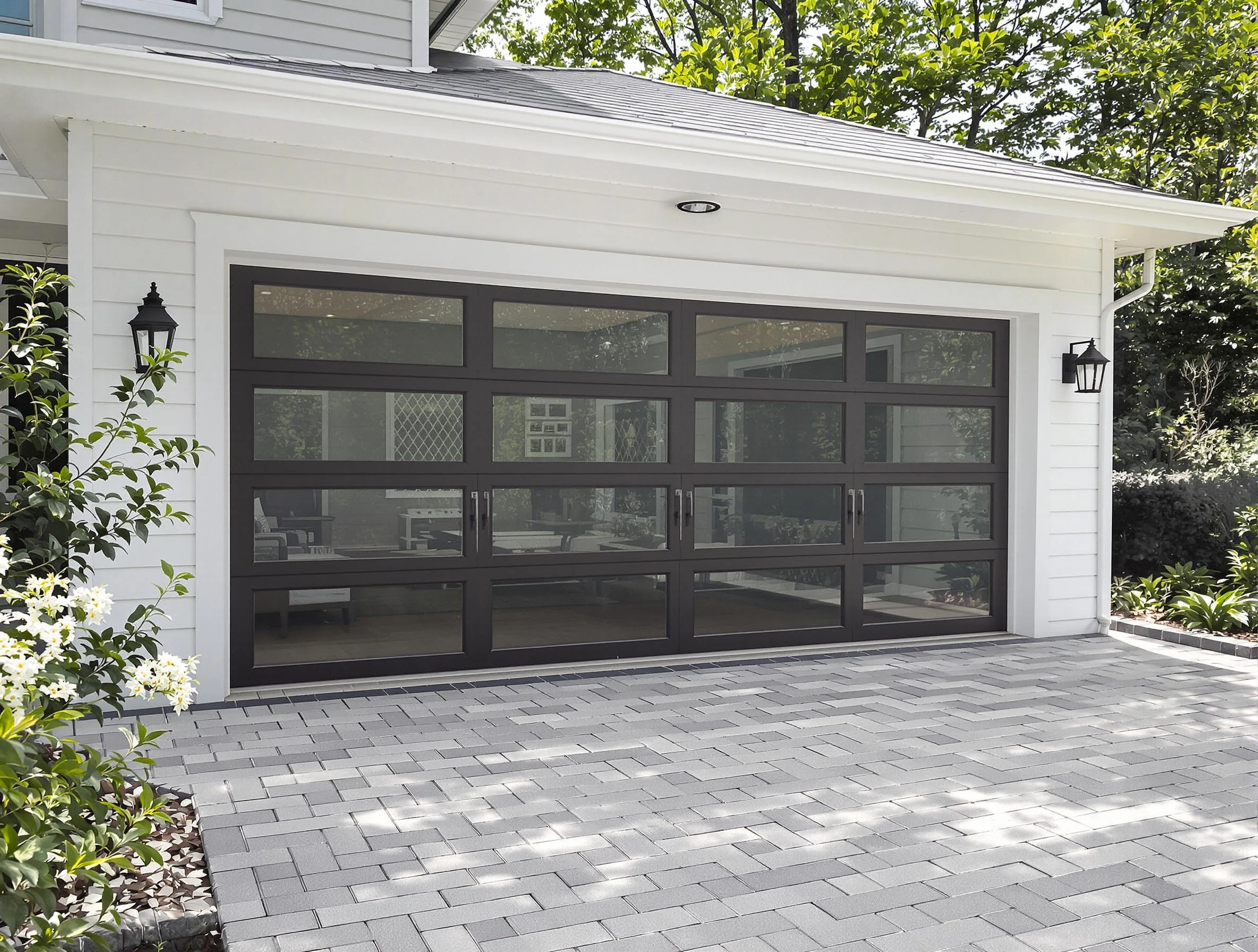 Butler Garage Door Repair design specialist presenting custom garage door options to Butler homeowner